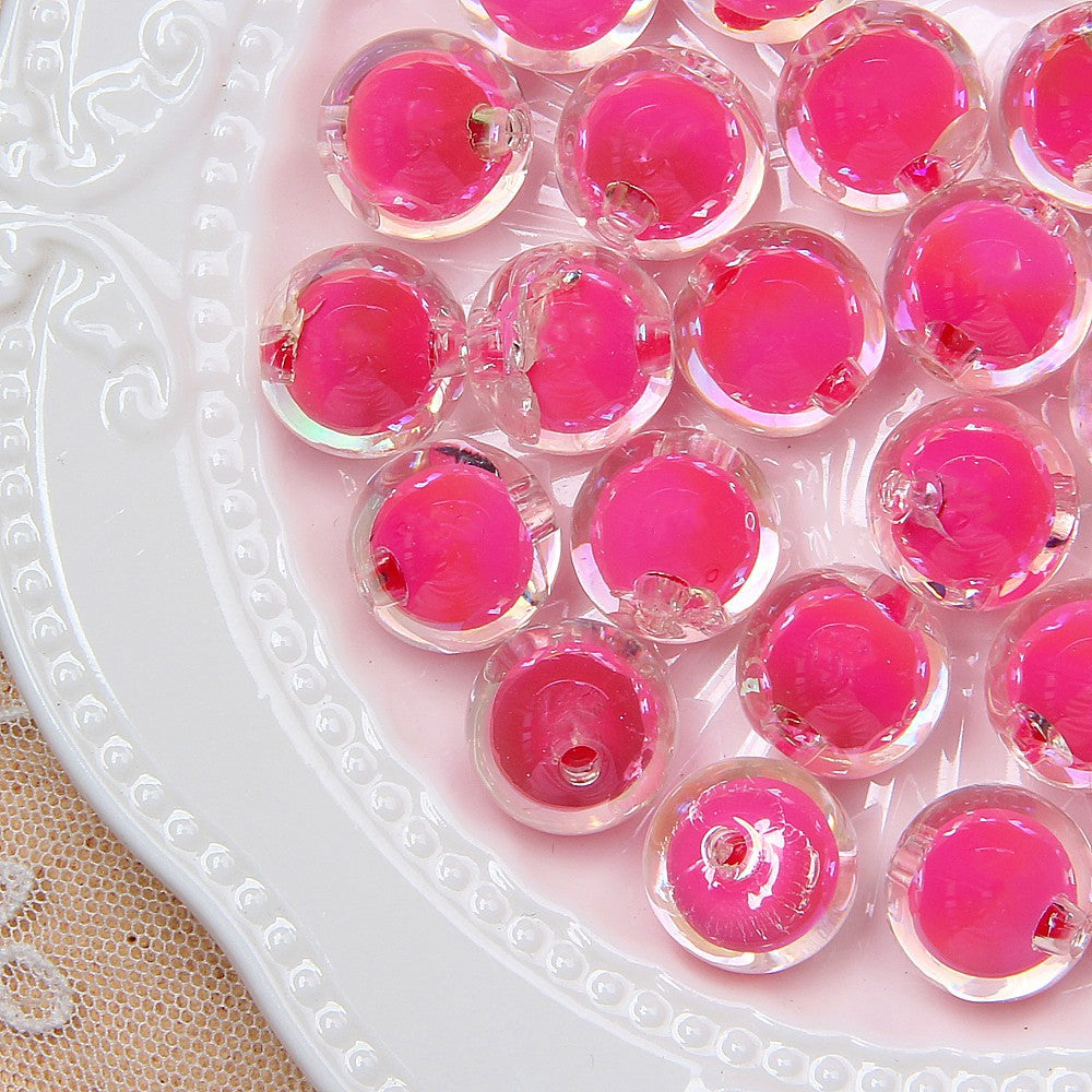 Seven-color electroplated beads in hand-painted beads material diy beads loose beads