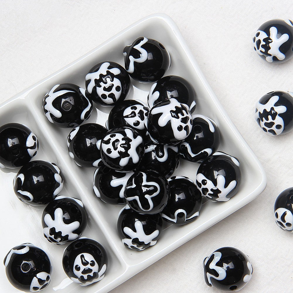 Halloween beads Loose bead Pumpkin Ghost diy beads