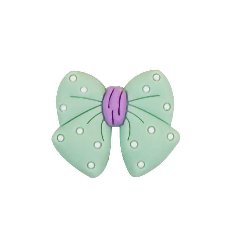 New bow silicone beads handmade diy beaded keychain bracelet bracelet accessories