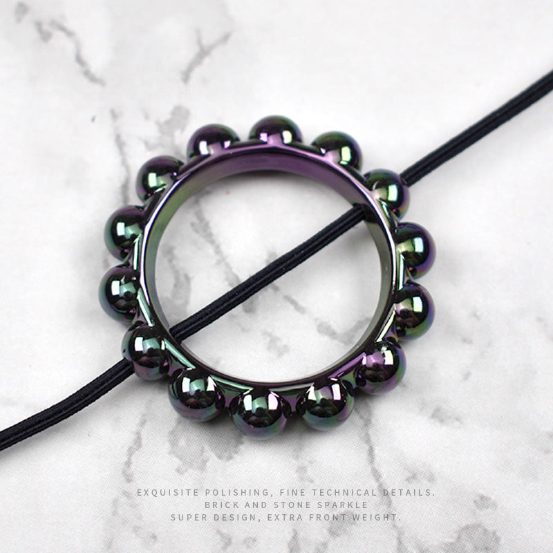 Acrylic bitter melon ring AB color DIY accessories