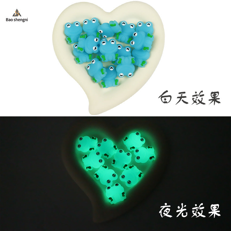 New DIY hand-beaded loose beads silica gel cartoon animal frog beads