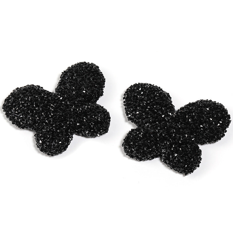 Colored butterfly soft sugar beads filled with diamond acrylic beads