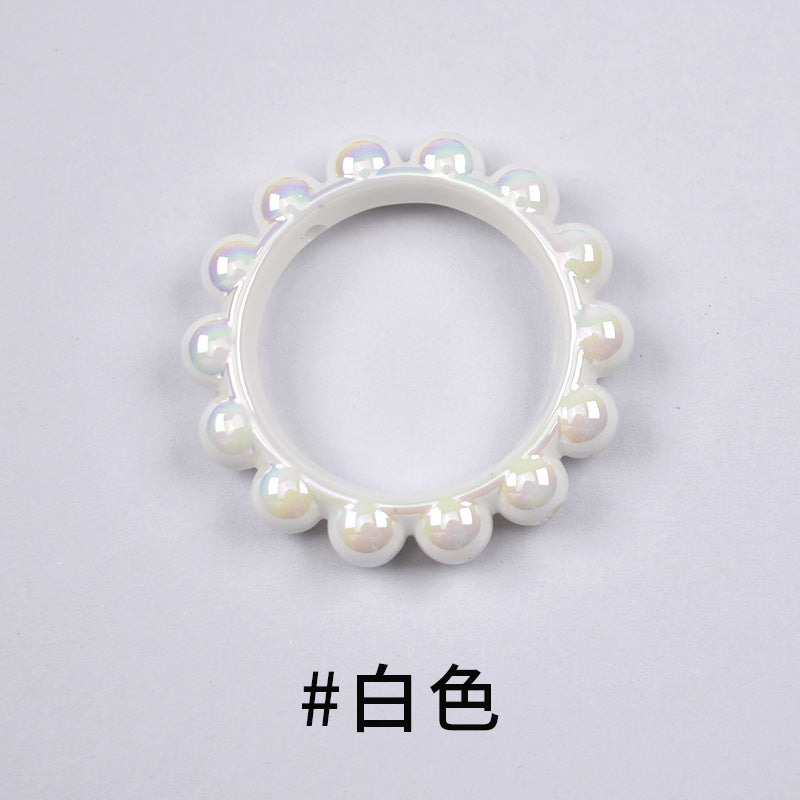 Acrylic bitter melon ring AB color DIY accessories
