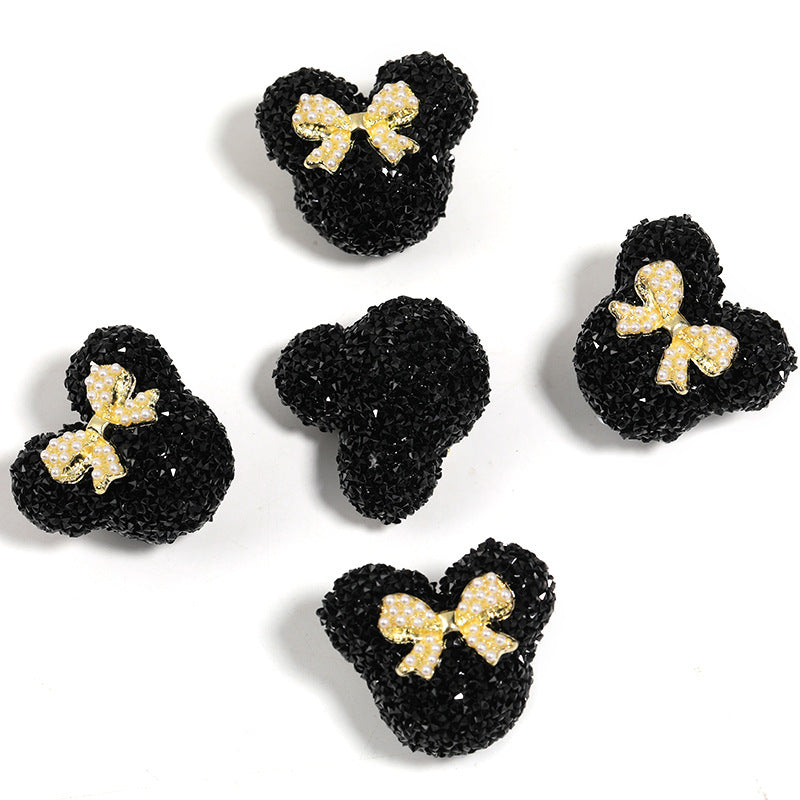 explosive Mickey head soft sugar bead bow diamond ball bead diy jewelry accessories bead loose wholesale