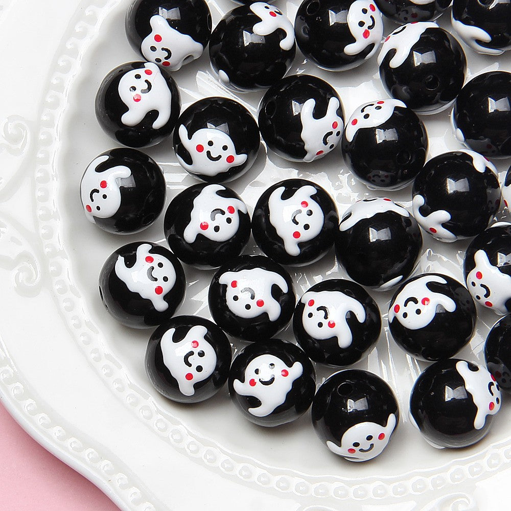 Halloween beads Loose bead Pumpkin Ghost diy beads