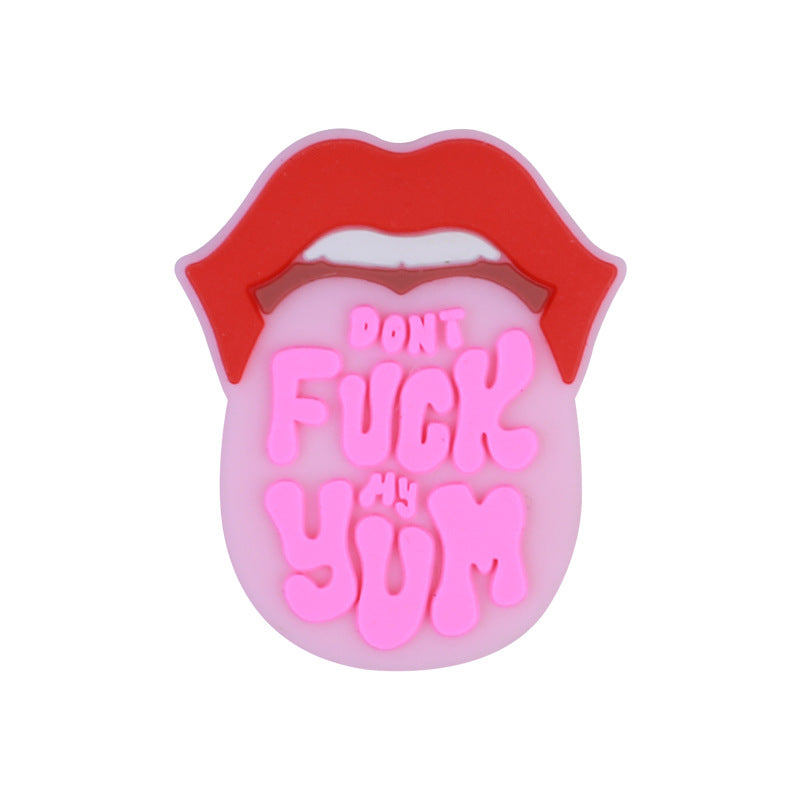 Europe and the United States creative silicone beads funny English letters loose beads silicone jewelry personality beading pen accessories wholesale