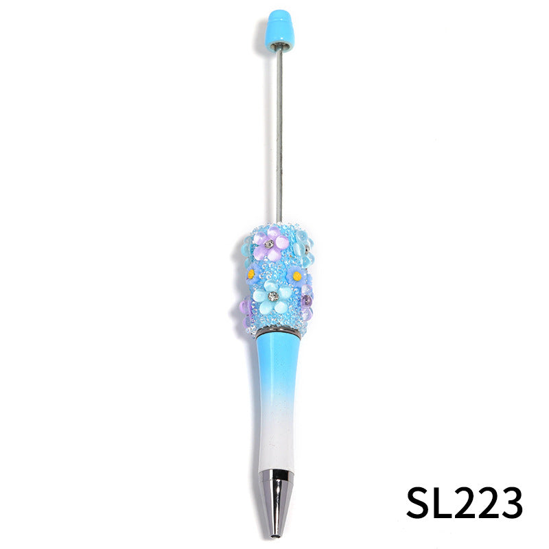 New creative flower gypsy sugar pen handmade DIY bead pen spot wholesale bead pen ballpoint pen