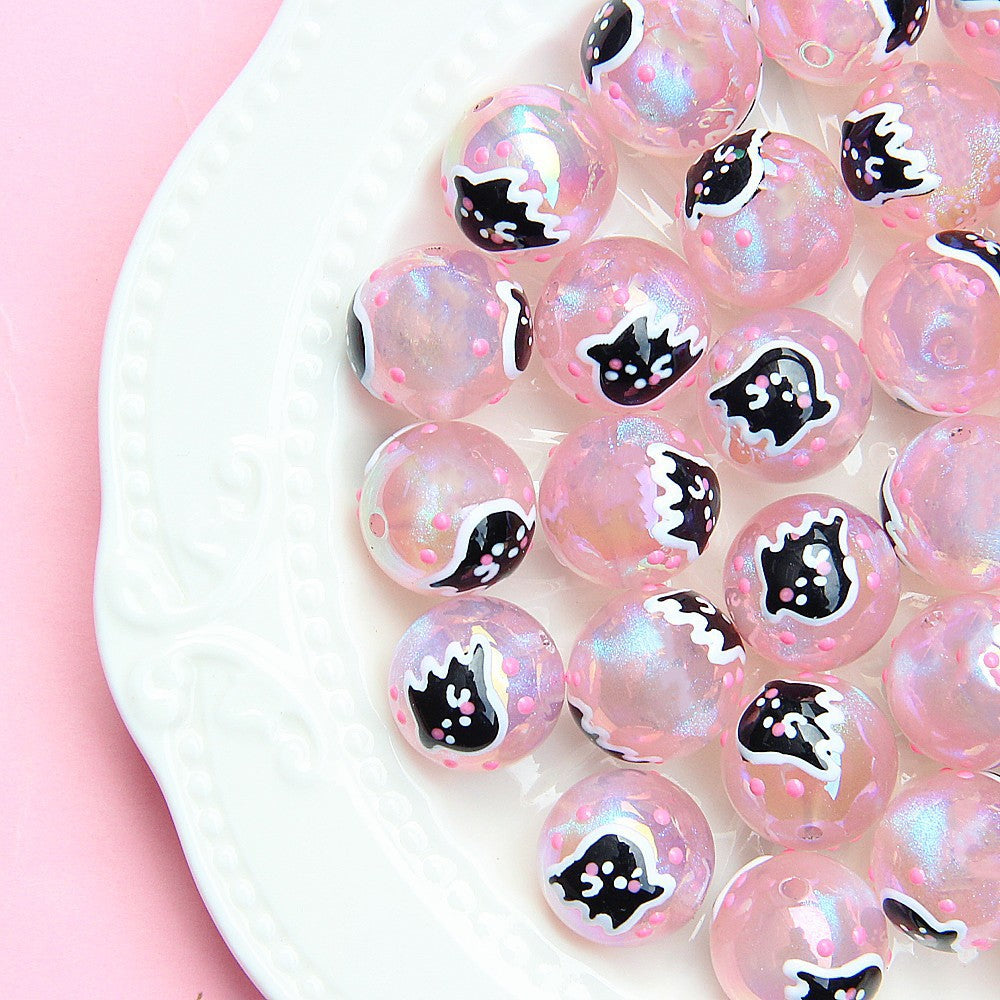 Halloween beads Loose bead Pumpkin Ghost diy beads