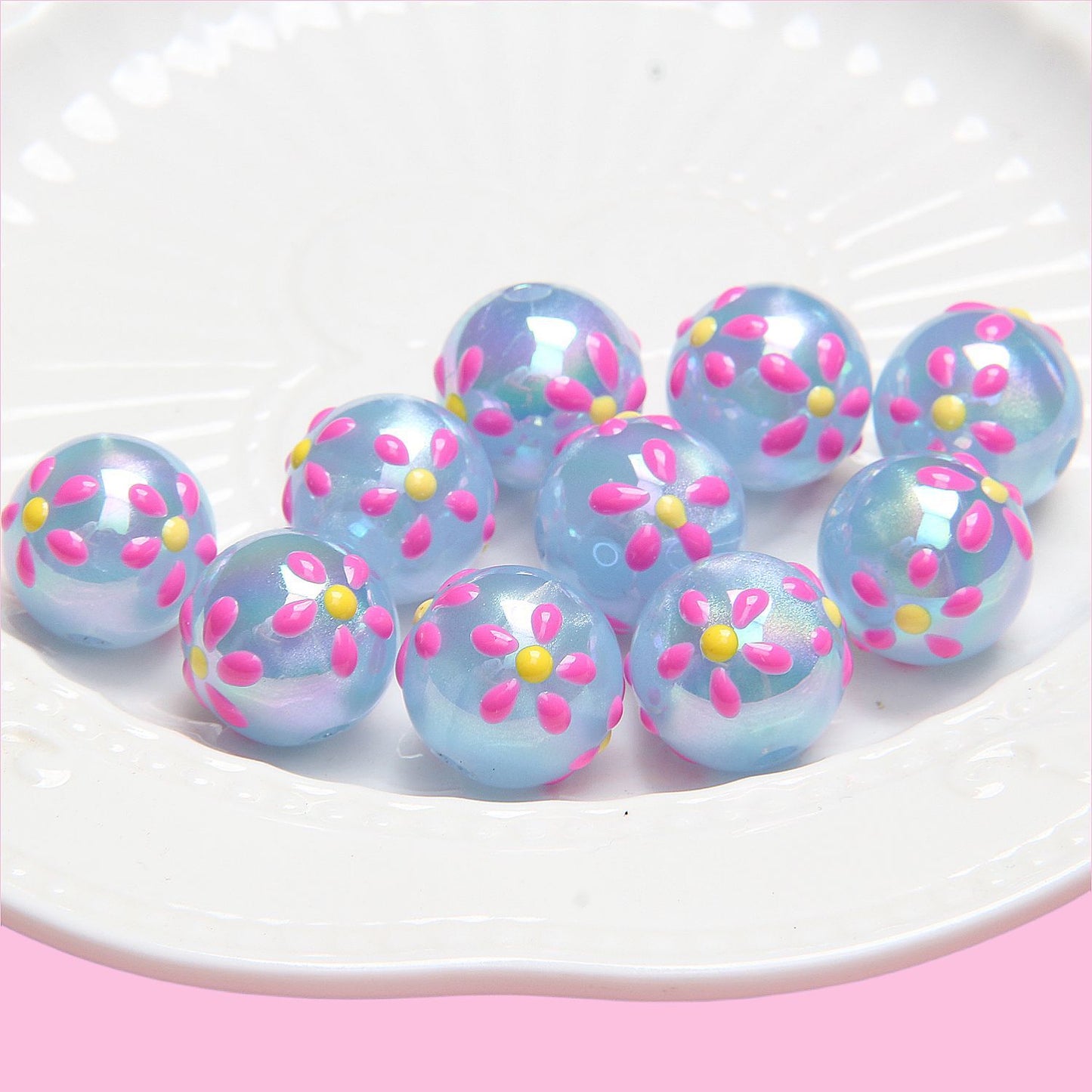 Explosive cartoon hand-painted beads diy bracelet beads Loose beads beaded diy accessories