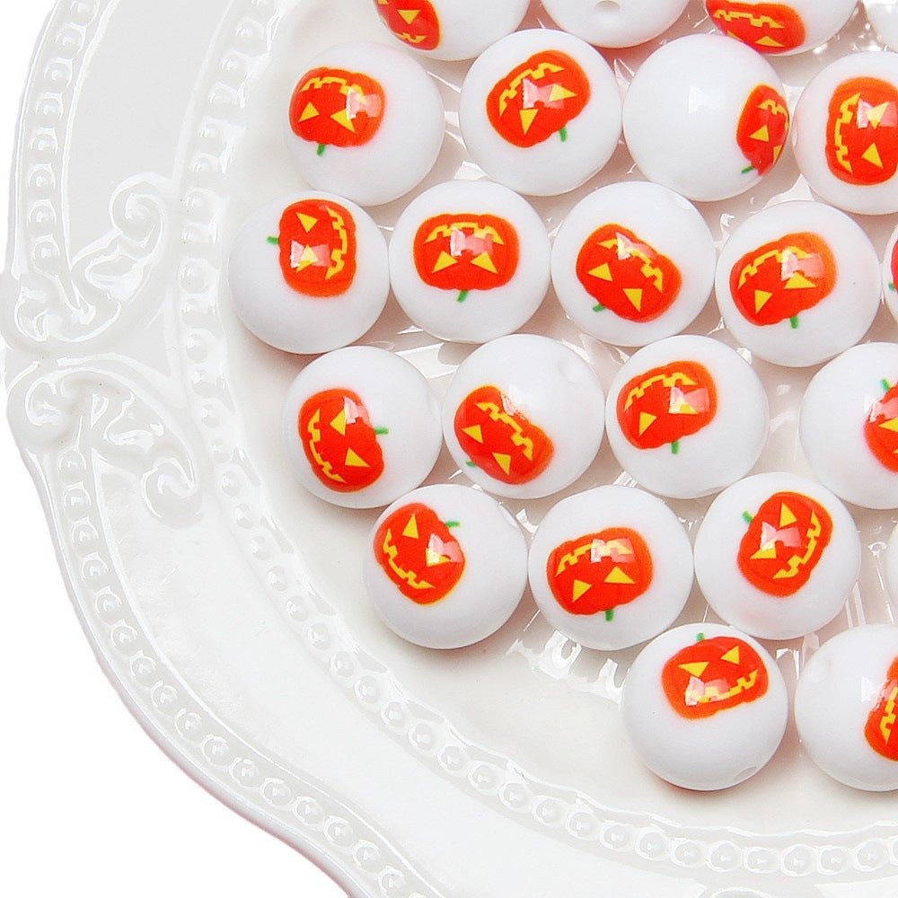 Explosive Halloween pumpkin Ghost hand-painted beaded diy loose beads