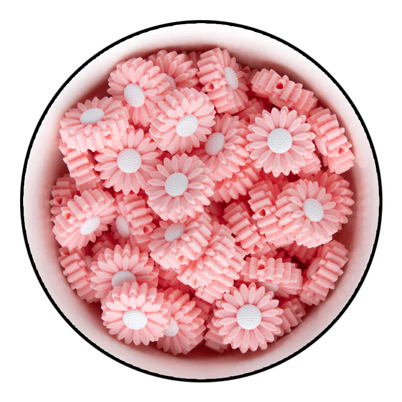 Stock small Daisy silicone beads baby molars solar tooth glue beads diy pacifier chain accessories loose beads wholesale