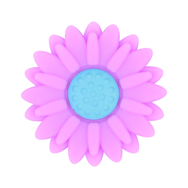 Stock small Daisy silicone beads baby molars solar tooth glue beads diy pacifier chain accessories loose beads wholesale