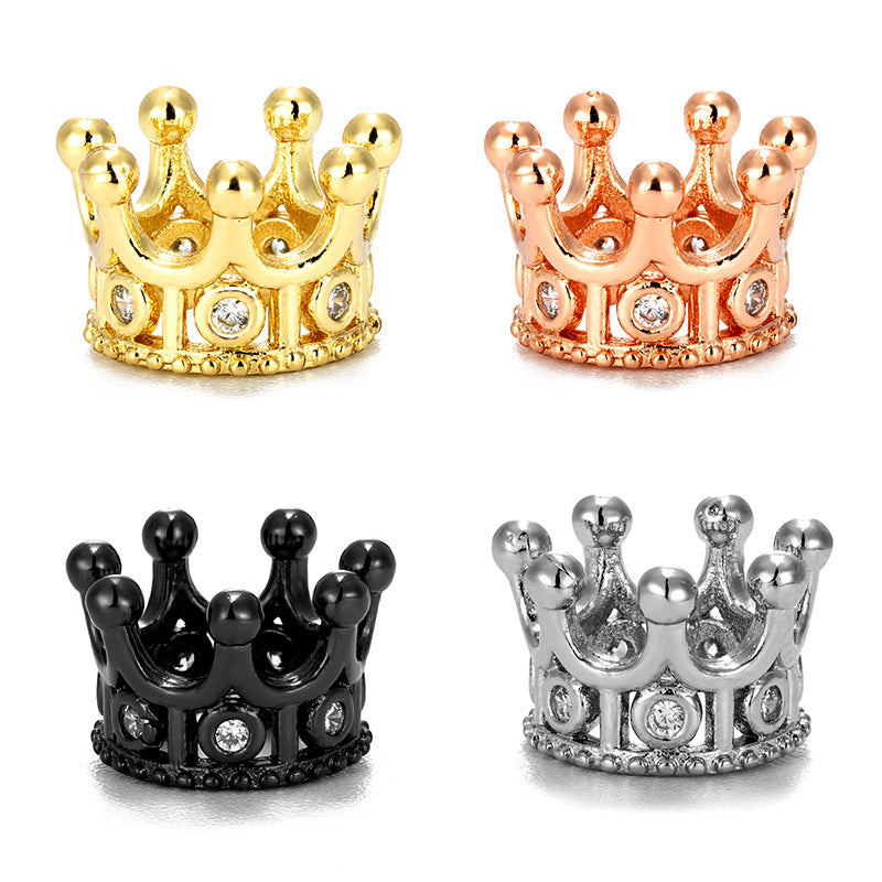 diy Jewelry Micro-set Accessories Crown Jewelry Zircon DIY loose bead bracelet beads