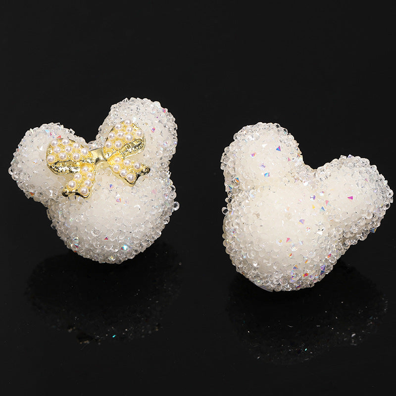 explosive Mickey head soft sugar bead bow diamond ball bead diy jewelry accessories bead loose wholesale