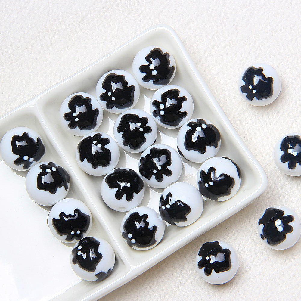 Halloween beads Loose bead Pumpkin Ghost diy beads