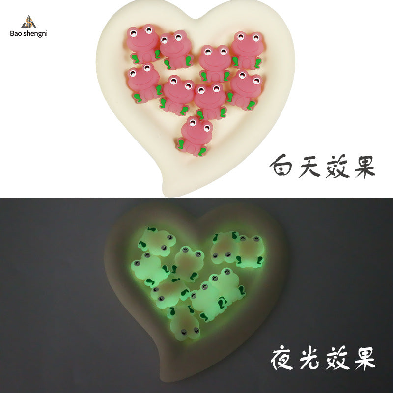 New DIY hand-beaded loose beads silica gel cartoon animal frog beads