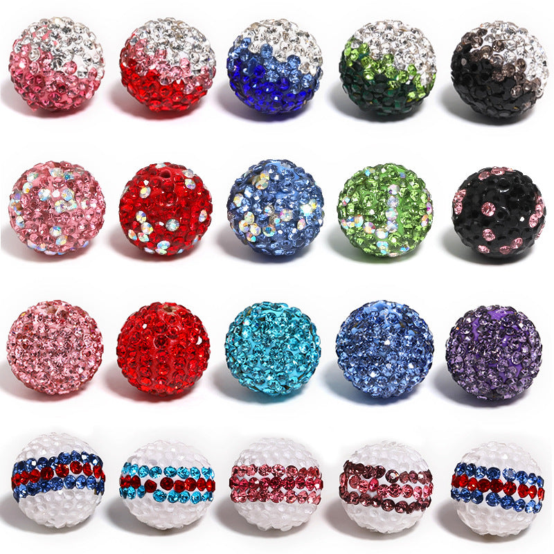 Shambhala clay diamond ball color rhinestone polymer clay bead diy full drill bead