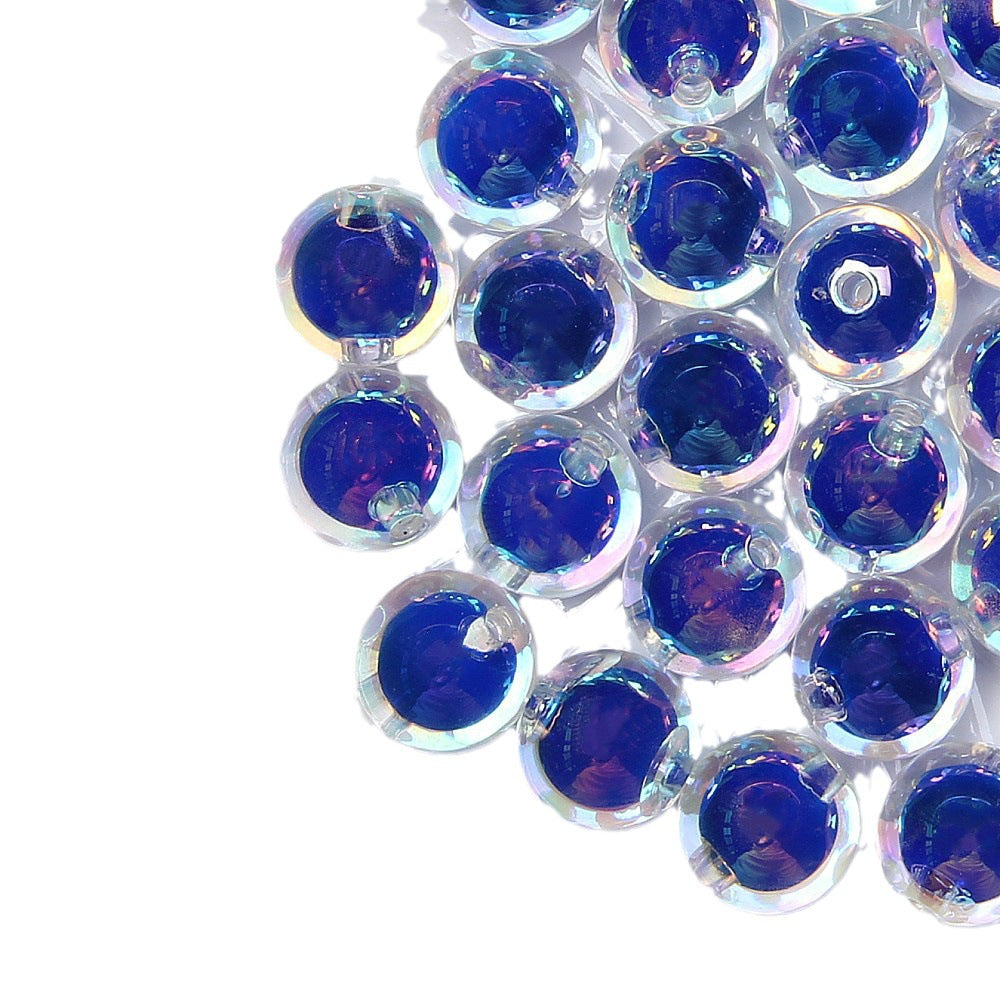 Seven-color electroplated beads in hand-painted beads material diy beads loose beads