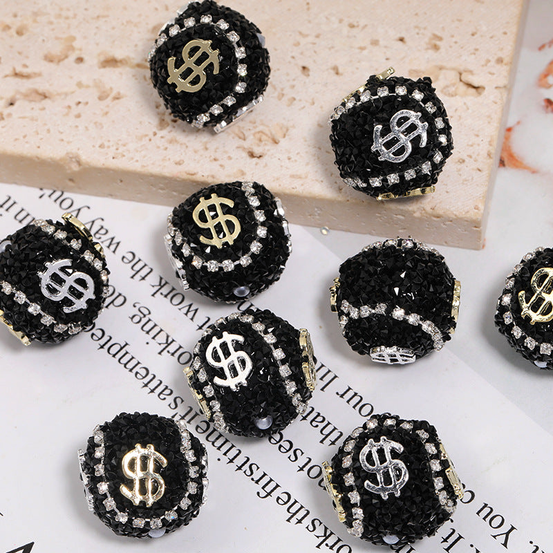 Explosive dollar bills rhinestones soft sugar beads chain diamond ball beads diy jewelry accessories beaded loose beads