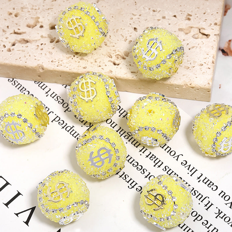 Explosive dollar bills rhinestones soft sugar beads chain diamond ball beads diy jewelry accessories beaded loose beads