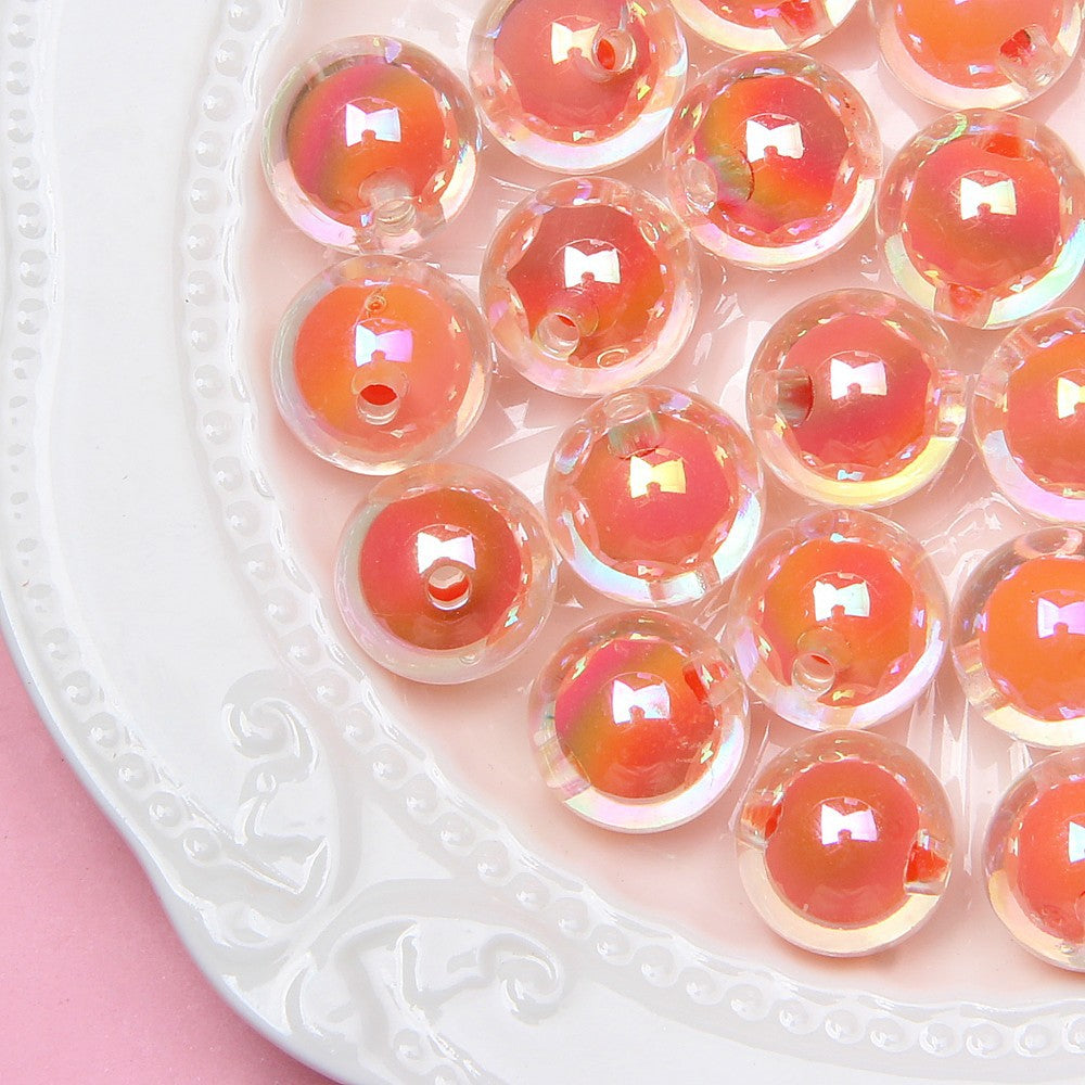 Seven-color electroplated beads in hand-painted beads material diy beads loose beads