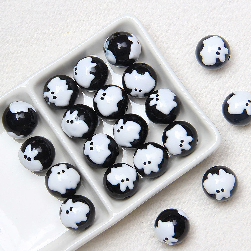 Halloween beads Loose bead Pumpkin Ghost diy beads