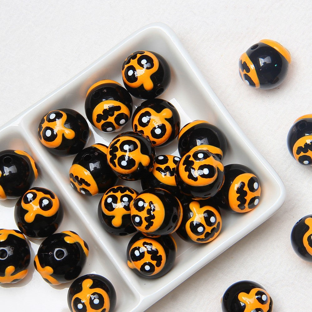 Halloween beads Loose bead Pumpkin Ghost diy beads