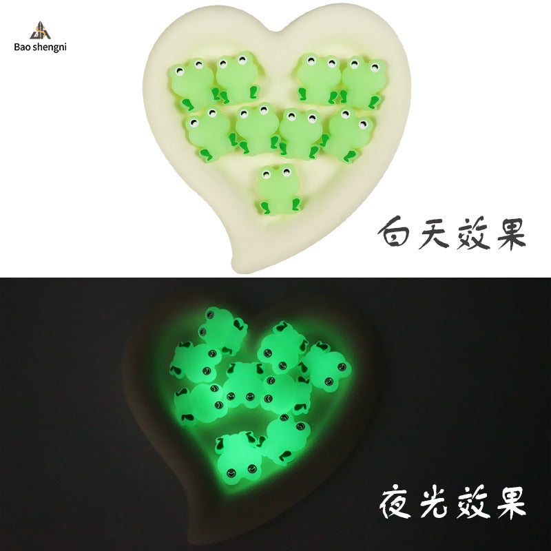 New DIY hand-beaded loose beads silica gel cartoon animal frog beads
