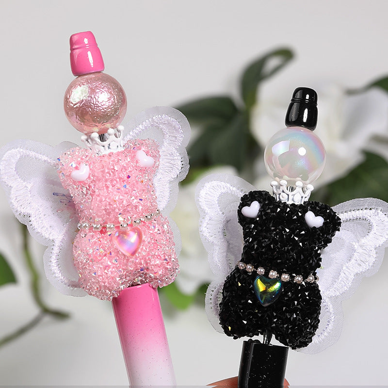 Original diy beaded accessories wings bear sugar beads full of diamond beads mobile phone chain jewelry accessories loose beads wholesale