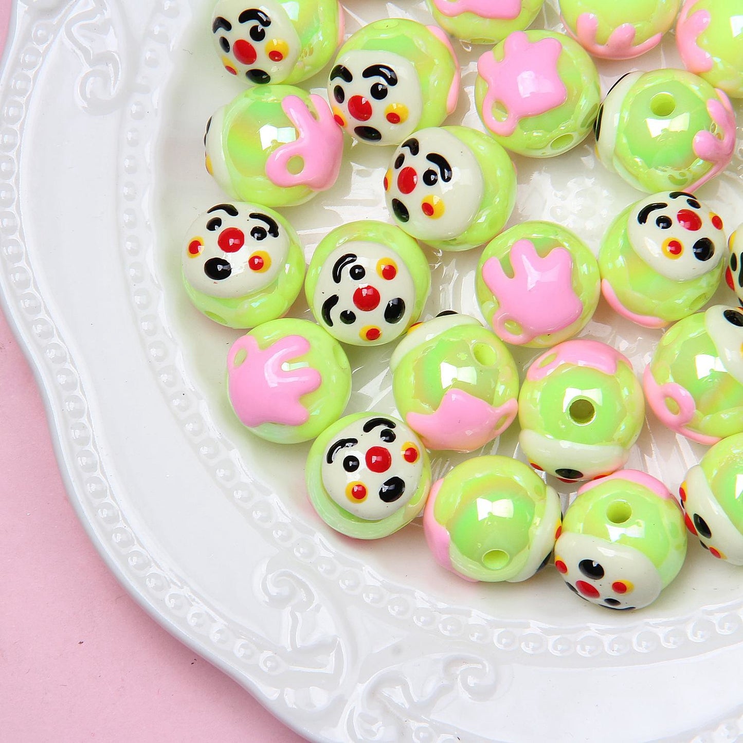 Explosive cartoon hand-painted beads diy bracelet beads Loose beads beaded diy accessories