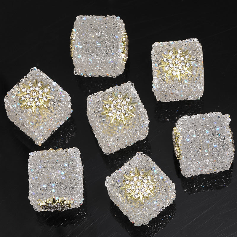 Hot selling full diamond sugar beads butterfly pentagram square diamond ball beads diy jewelry accessories beaded loose beads