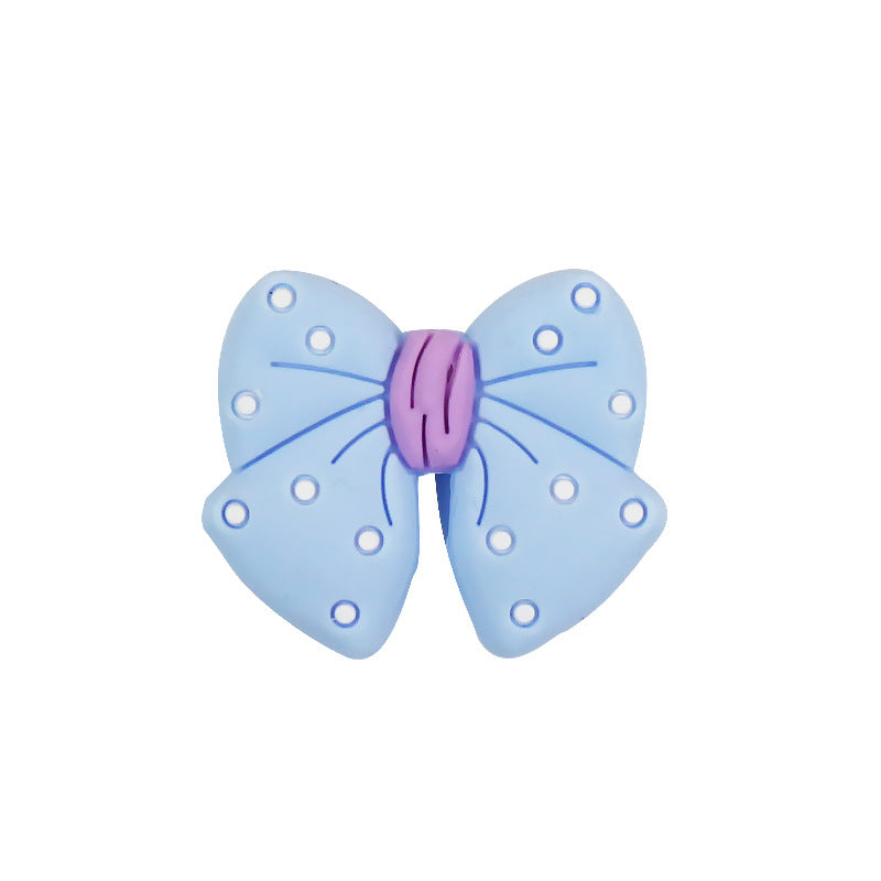 New bow silicone beads handmade diy beaded keychain bracelet bracelet accessories