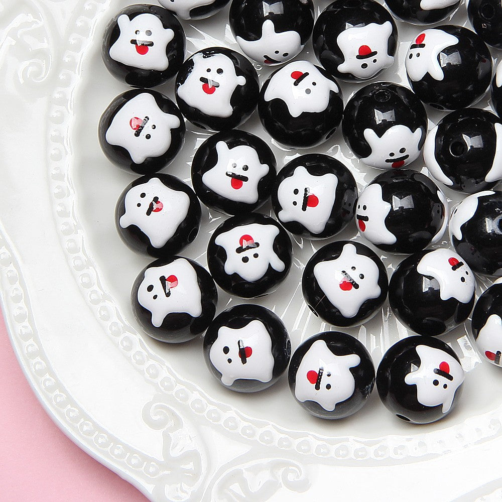 Halloween beads Loose bead Pumpkin Ghost diy beads