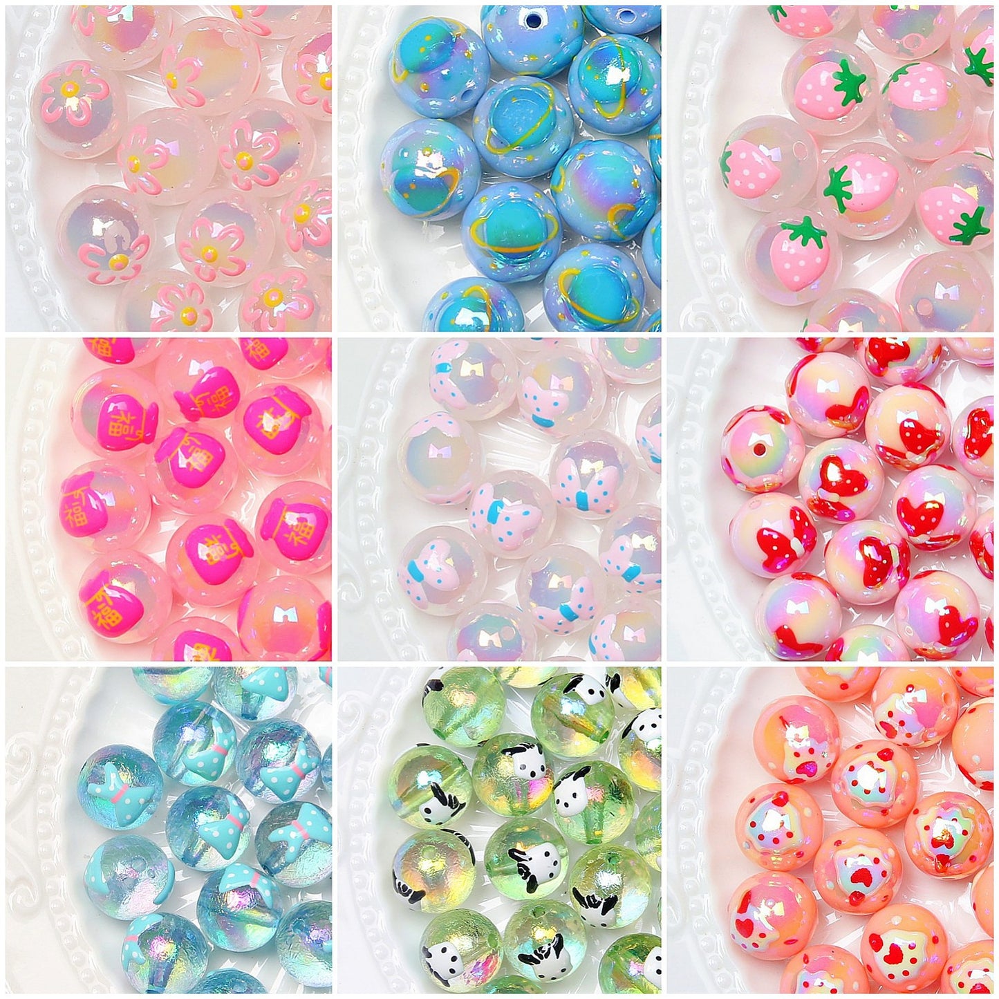 Acrylic beading diy loose bead jewelry accessory beads