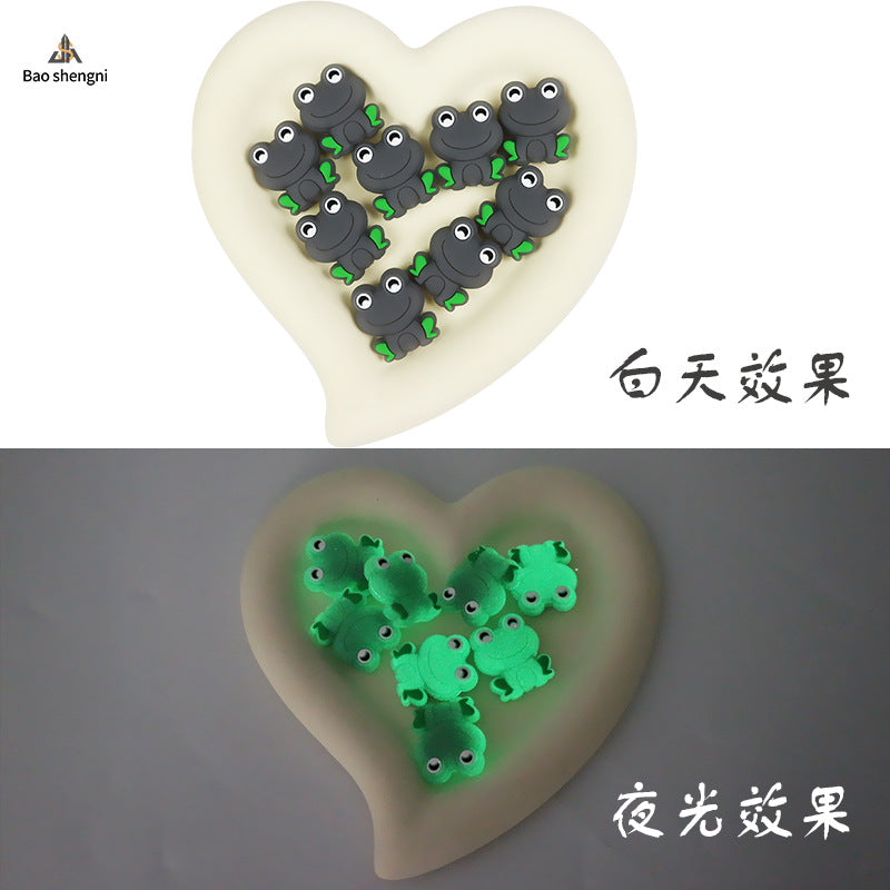 New DIY hand-beaded loose beads silica gel cartoon animal frog beads