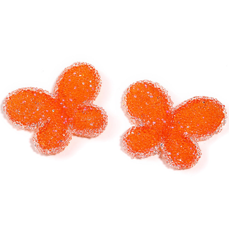 Colored butterfly soft sugar beads filled with diamond acrylic beads