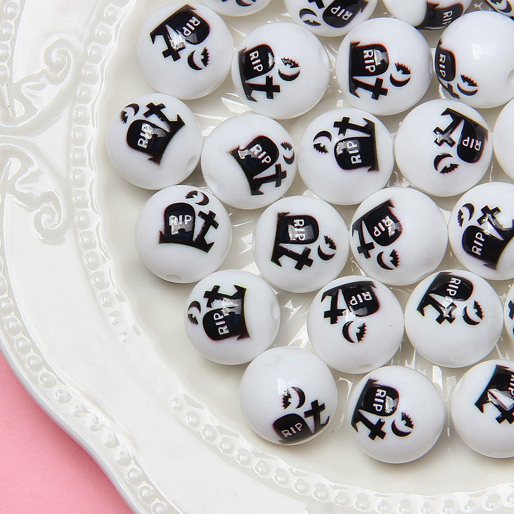 Explosive Halloween pumpkin Ghost hand-painted beaded diy loose beads