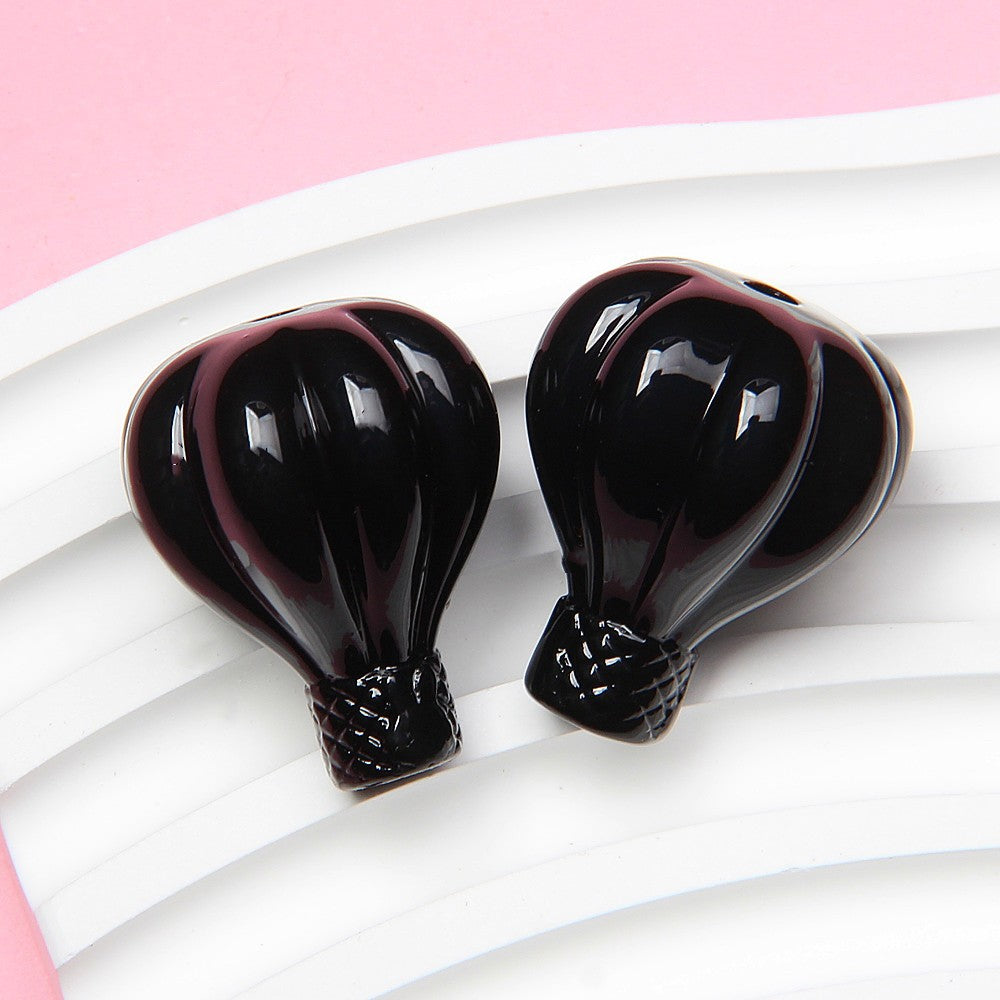 50pcs hot air balloon acrylic beading diy beads accessories diy cell phone chain car hanging hand-painted beads diy pens material wholesale