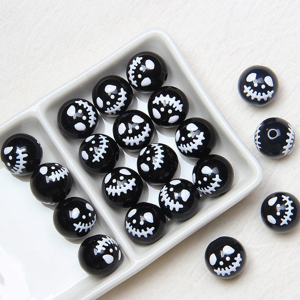 Halloween beads Loose bead Pumpkin Ghost diy beads