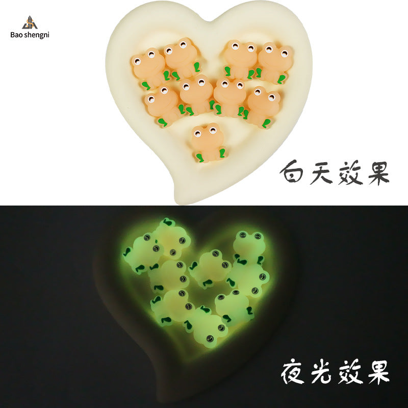 New DIY hand-beaded loose beads silica gel cartoon animal frog beads
