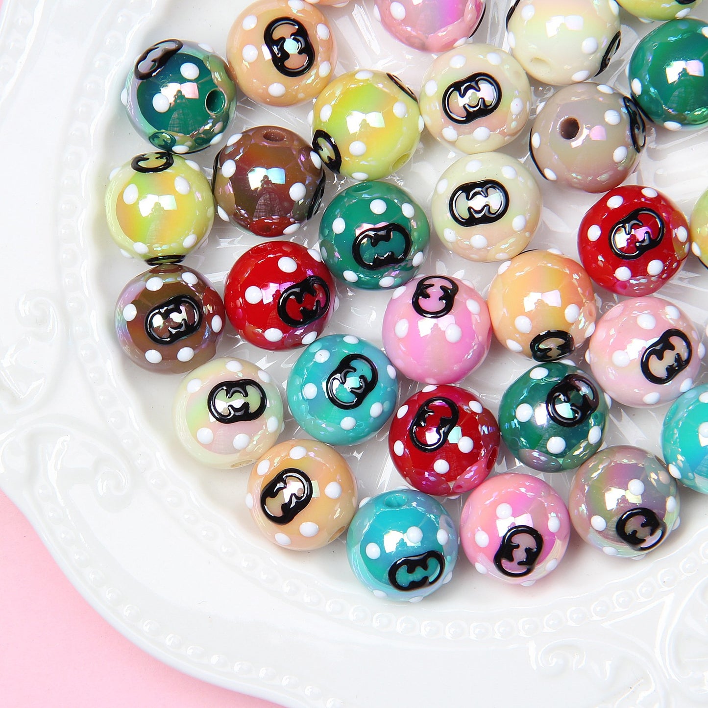 Explosive cartoon hand-painted beads diy bracelet beads Loose beads beaded diy accessories