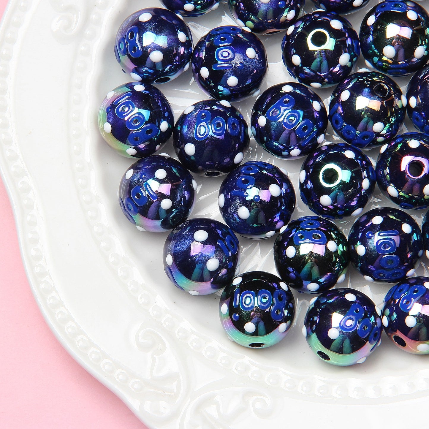 Explosive cartoon hand-painted beads diy bracelet beads Loose beads beaded diy accessories