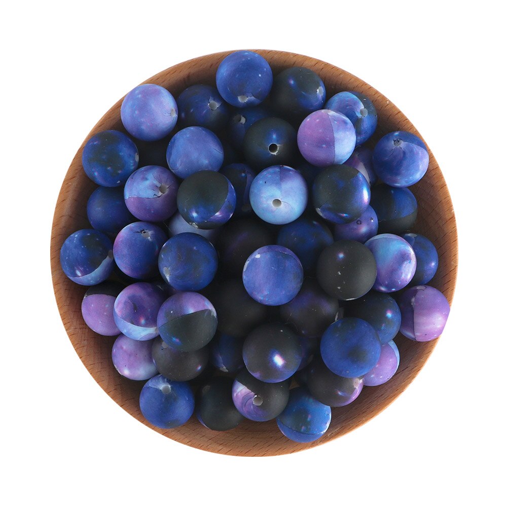 20Pcs/Lot New Printed Silicone Beads 15mm Round Leopard Beads For Jewelry Making DIY Necklace Jewelry Accessorie