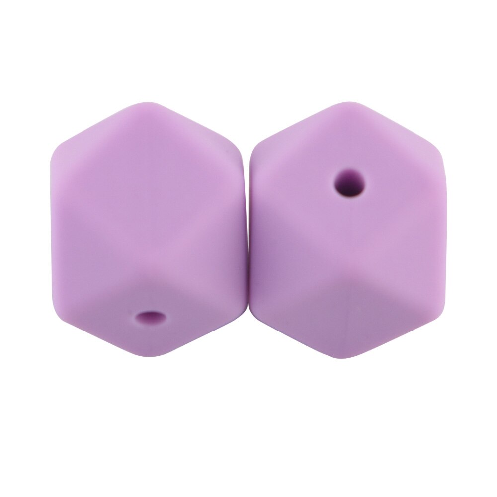 100pcs Hexagon Silicone Beads 14mm/17mm Silicone Beads For Jewelry Making Bulk DIY Pacifier Chain Jewelry Accessories