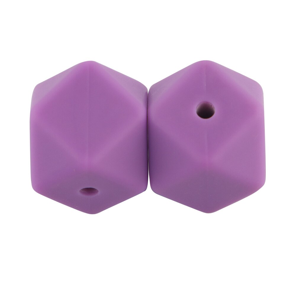 100pcs Hexagon Silicone Beads 14mm/17mm Silicone Beads For Jewelry Making Bulk DIY Pacifier Chain Jewelry Accessories