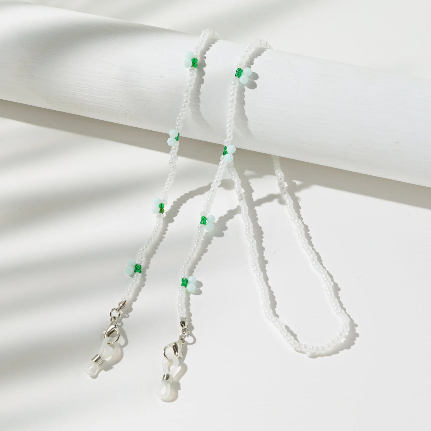 Sweet Acrylic Pearl Eyewear Chain Jewelry Cherry Rice Beaded Glasses Lanyard Necklace Women Girl Anti-Drop Sunglass Holder Cord