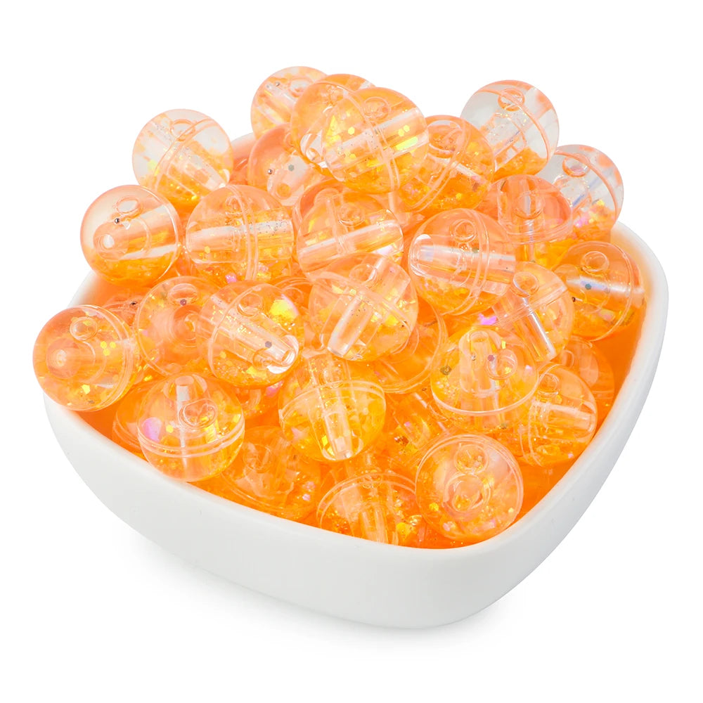 Transparent Oil Liquid Beads Quicksand Water Core Round Acrylic Beads Diy Jewelry Necklace Bracelet Keychain Accessories