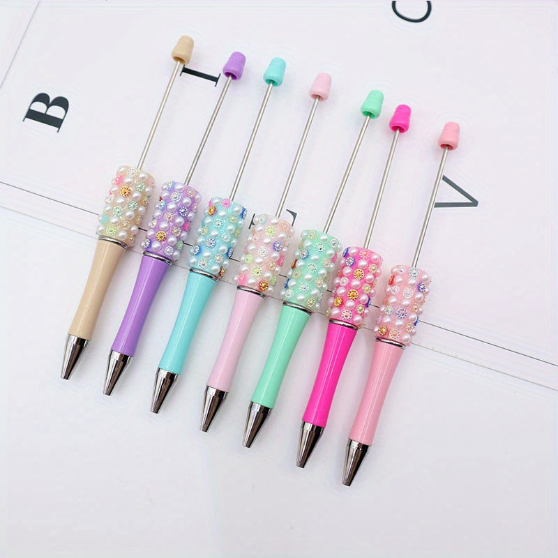 10pcs/20pcs, 10pcs/20pcs in stock DIY Colorful Pearl Bead Pen High Beauty Sunflower Pearl Bead Cute Ball Pen