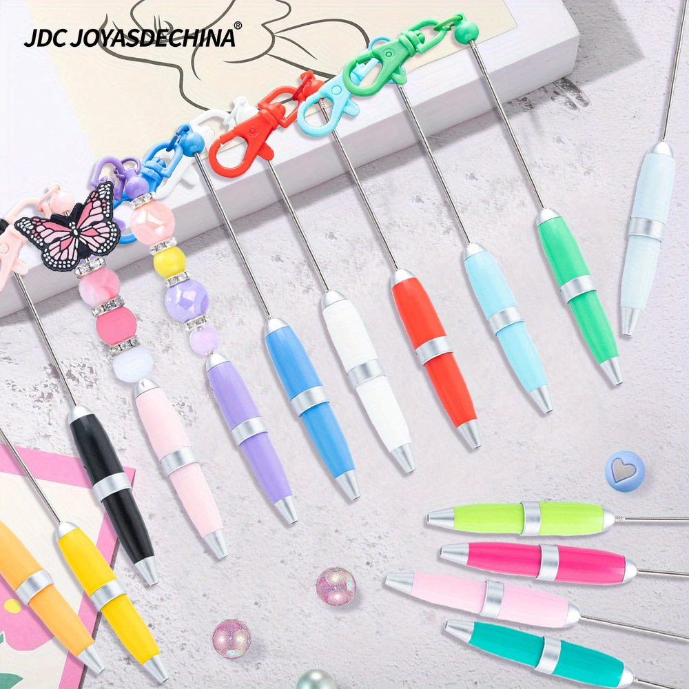 15/30pcs Creative Keychain Bead Pen Short Portable Mini Pen Office Writing Gift Ballpoint Pen