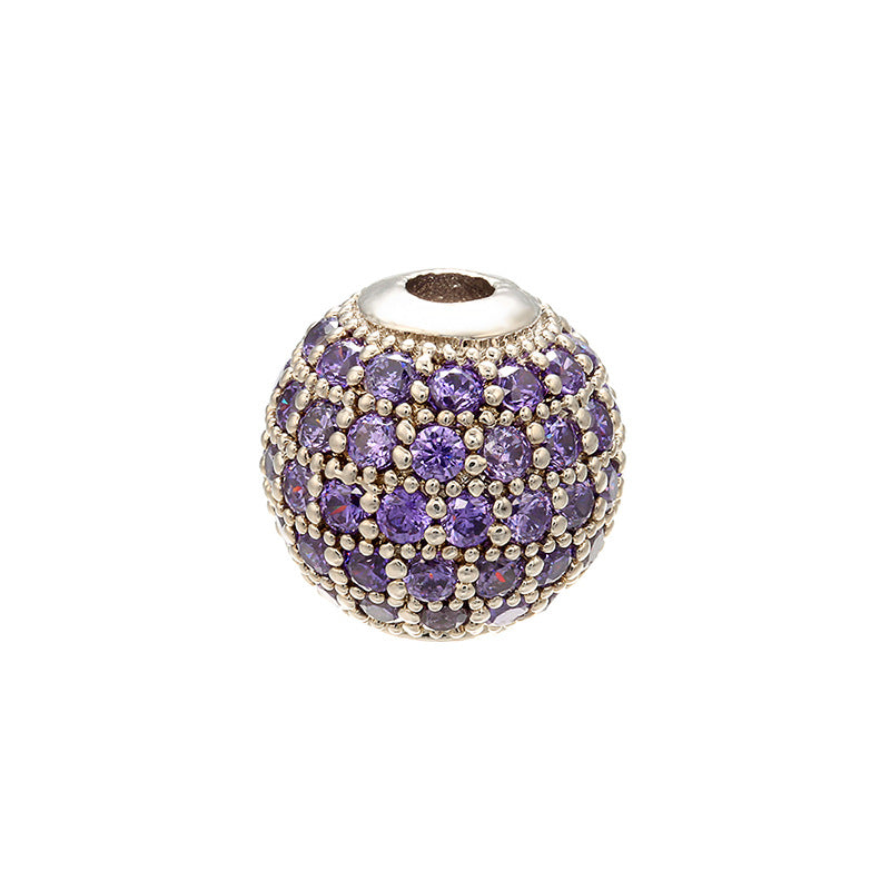 Diamond set ball bead loose bead bead bracelet DIY bracelet beaded jewelry